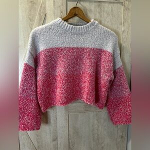Sincerely Jules Pink Ombre Cropped Sweater – Size S